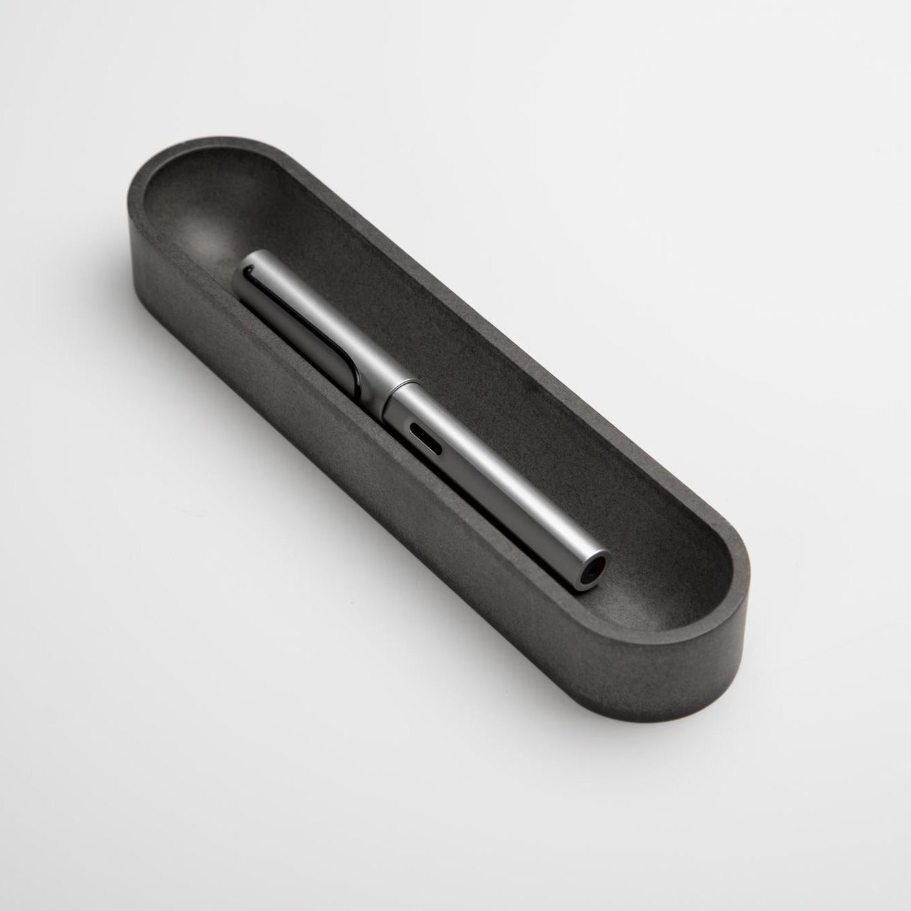 Gray Oval Pen Tray