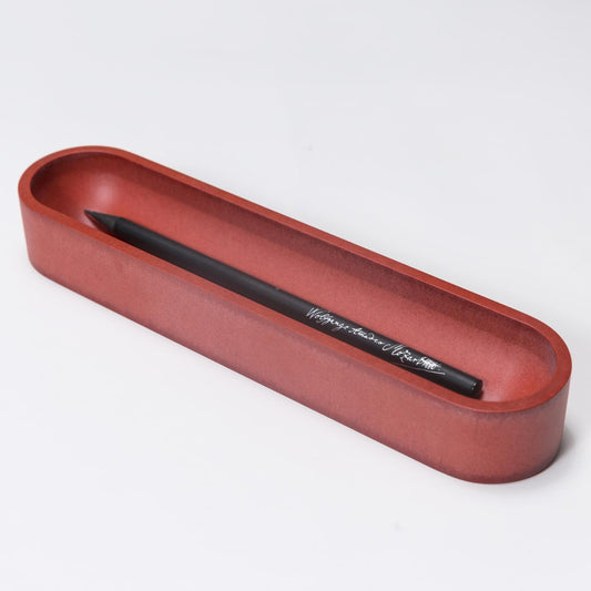 Red Oval Pen Tray