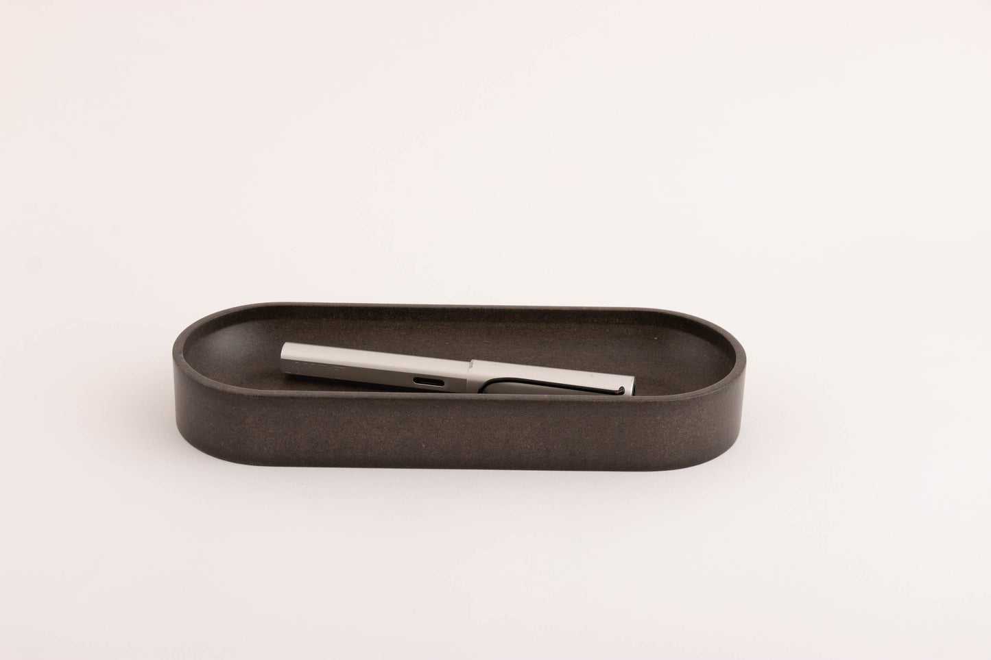 Gray Large Oval Pen Tray