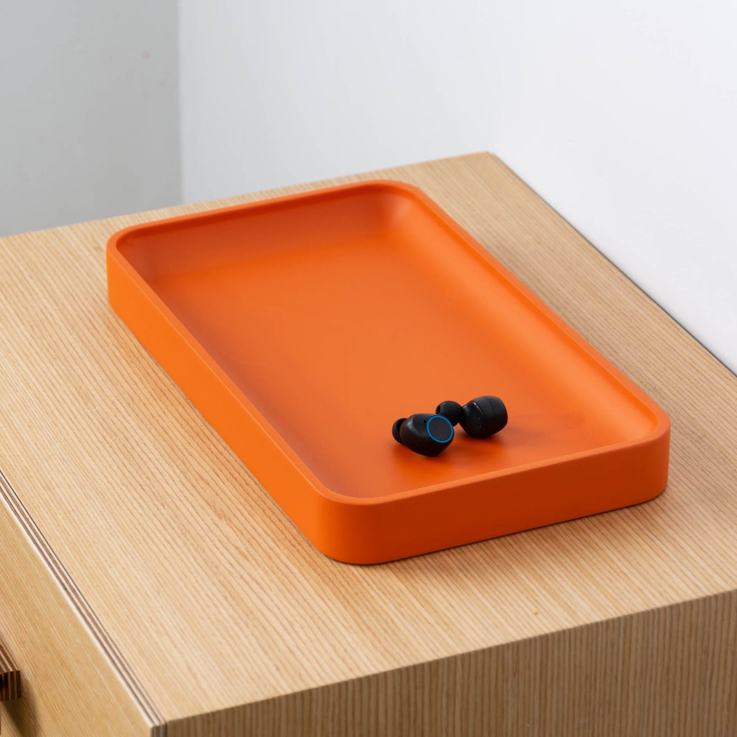 Orange Catchall, Nightstand Organizer