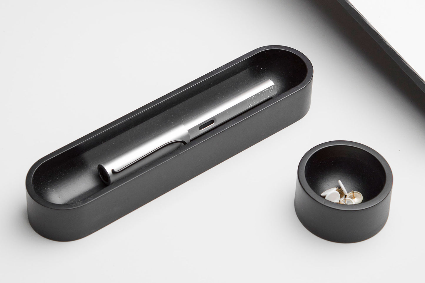 Black Oval Pen Tray