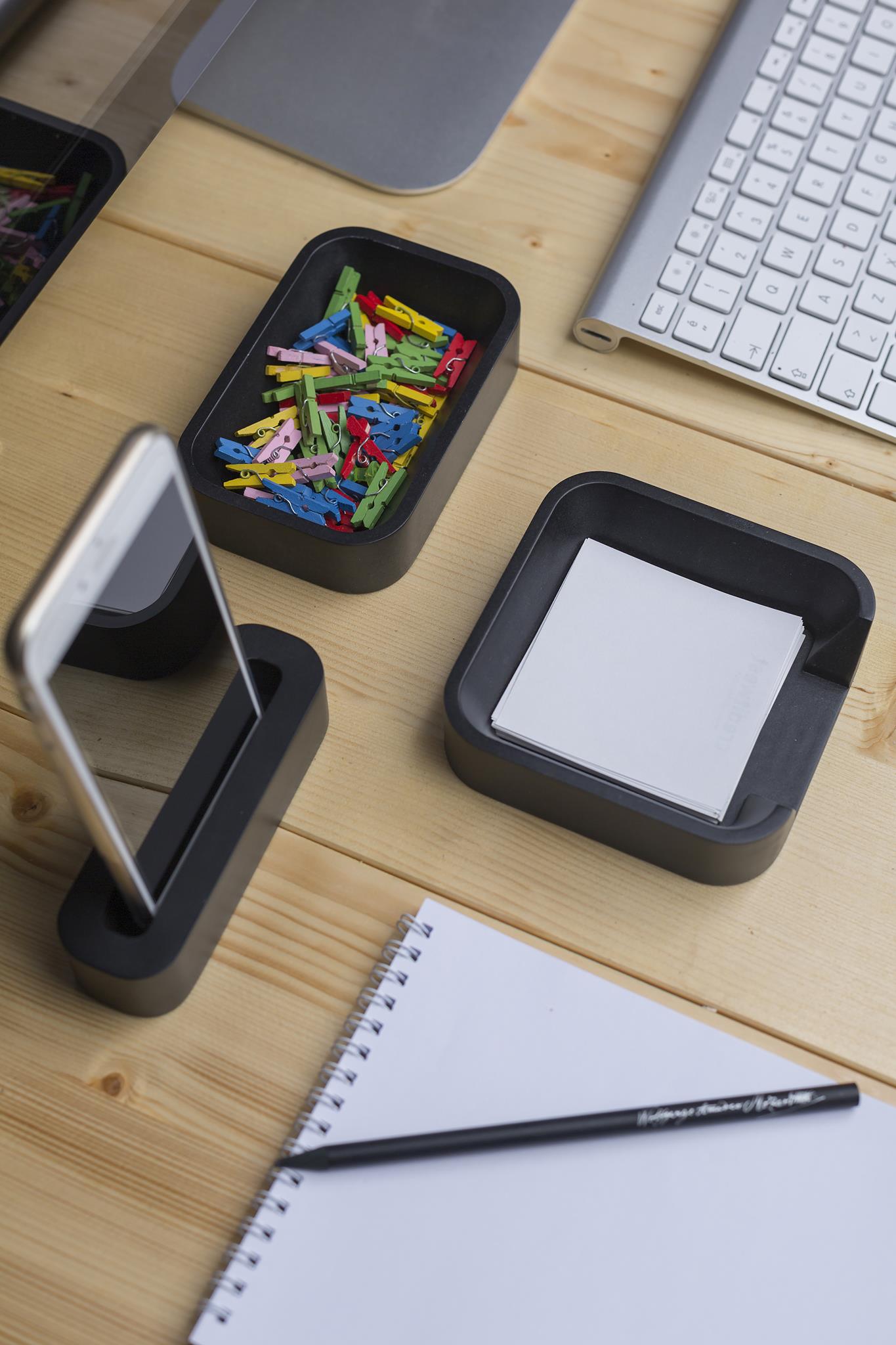 Black Desk Organizer Set