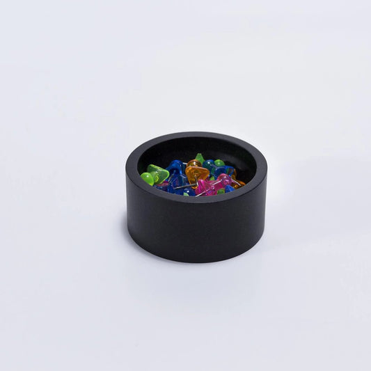 Black Round Paper Clip Holder