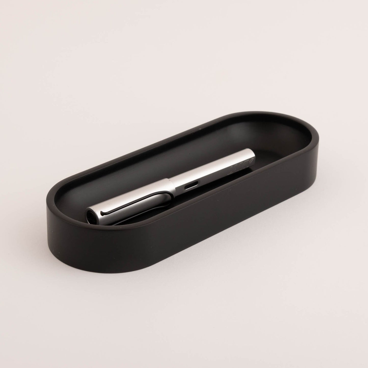 Black Large Oval Pen Tray