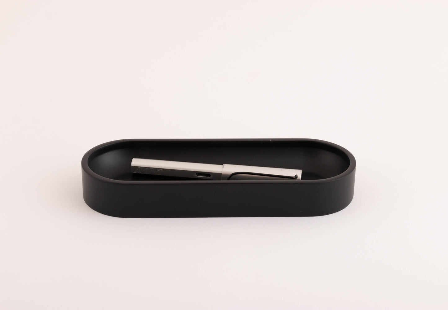 Black Large Oval Pen Tray
