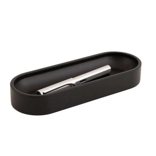 Black Large Oval Pen Tray