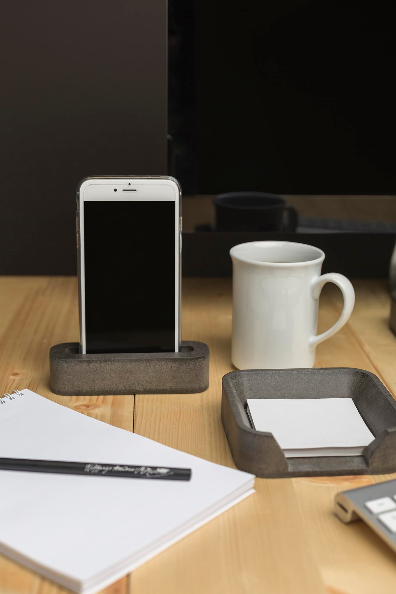 Gray Business Card Holder