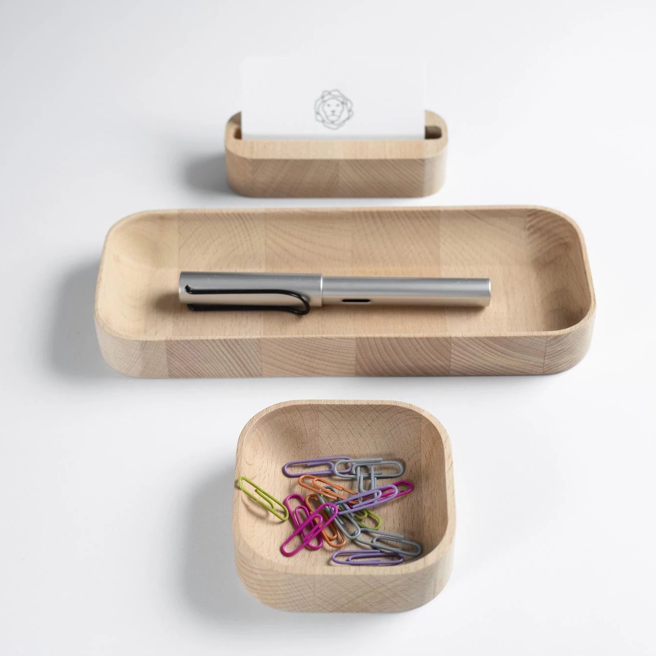Beechwood Desk Organizer Set