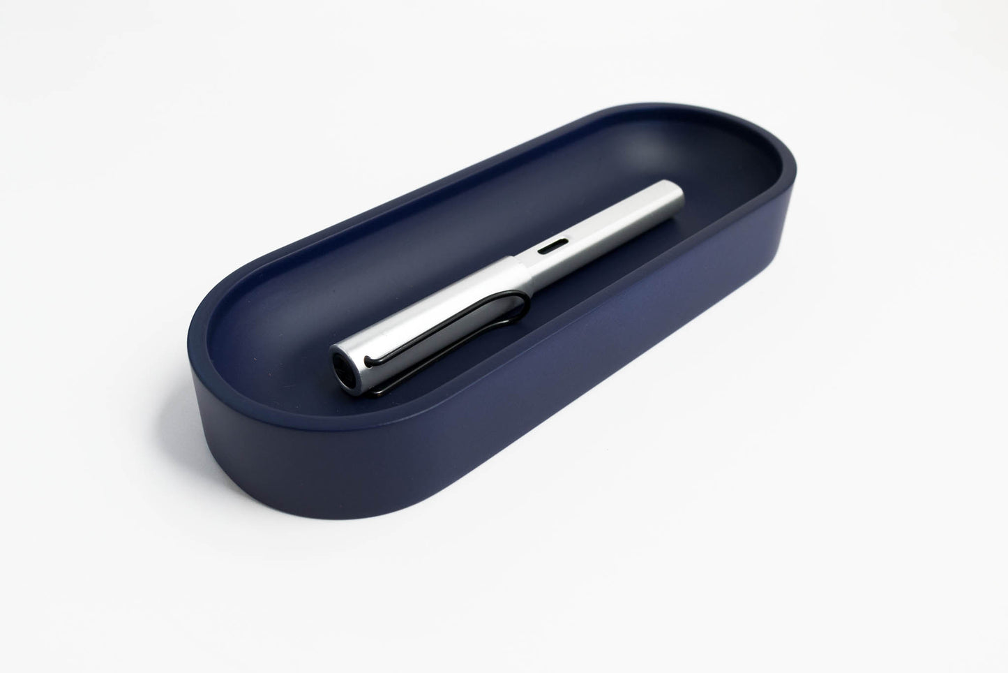 Night Blue Large Oval Pen Tray