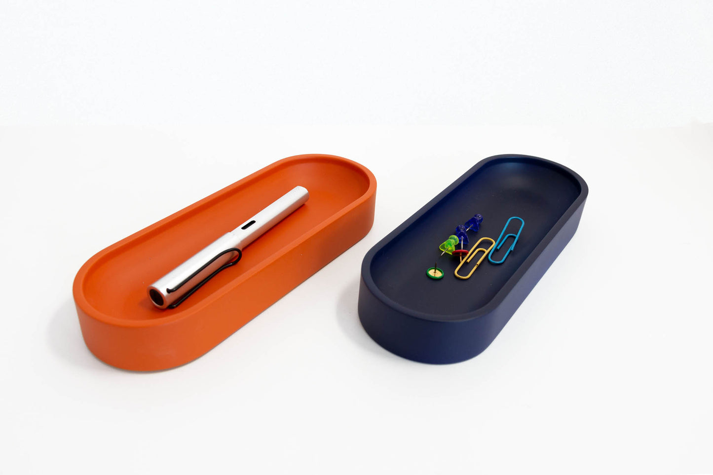 Night Blue Large Oval Pen Tray