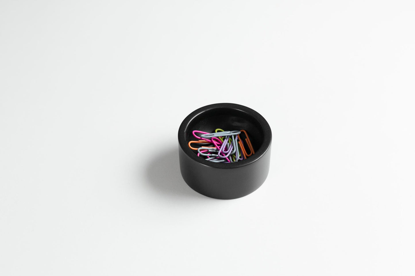 Black Oval Pen Tray with Flower and Bud