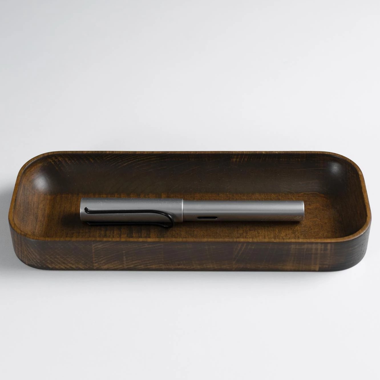 Walnut Stained Beechwood Pen Tray