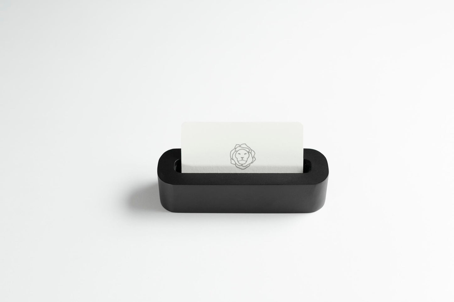Black Oval Pen Tray with Flower and Bud