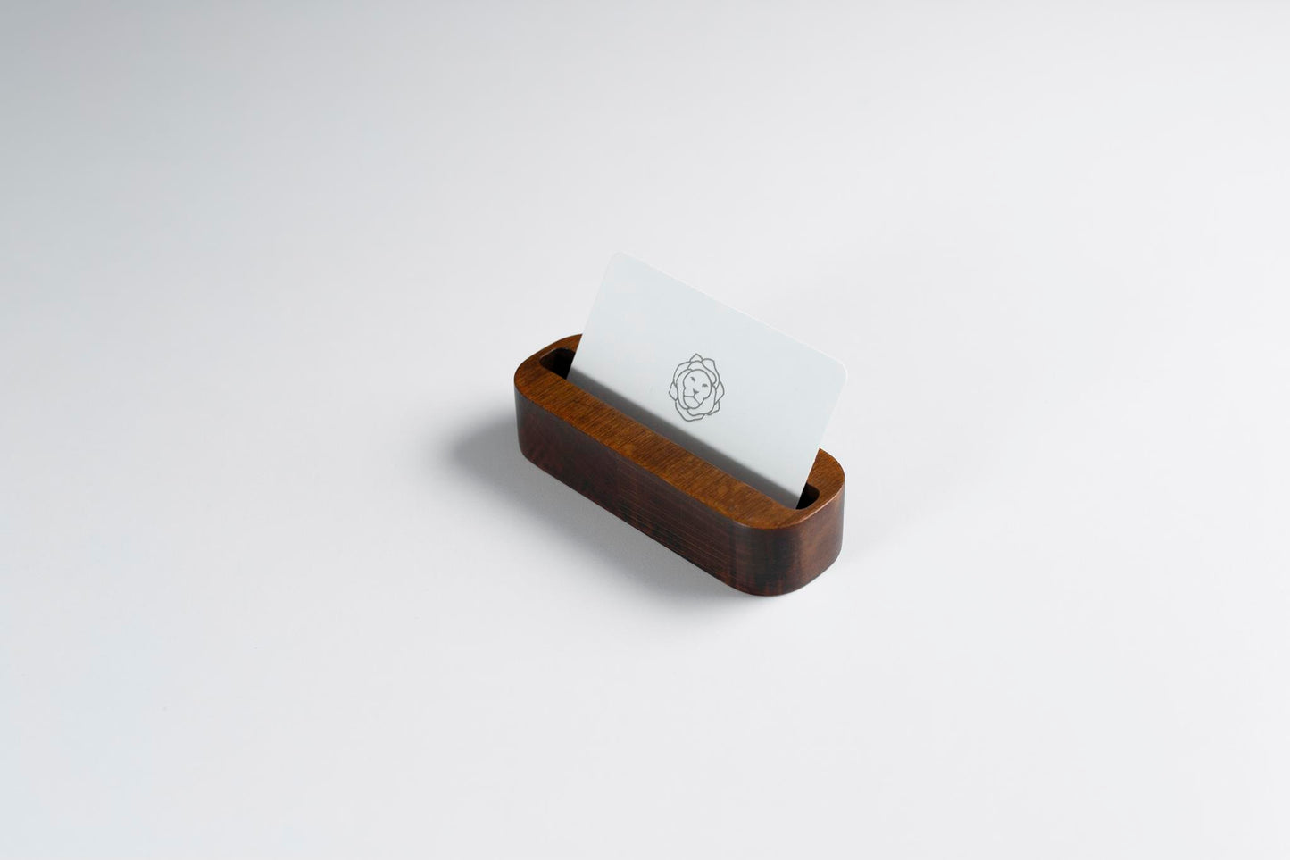 Dark Mahogany Stained Beechwood Desk Organizer Set