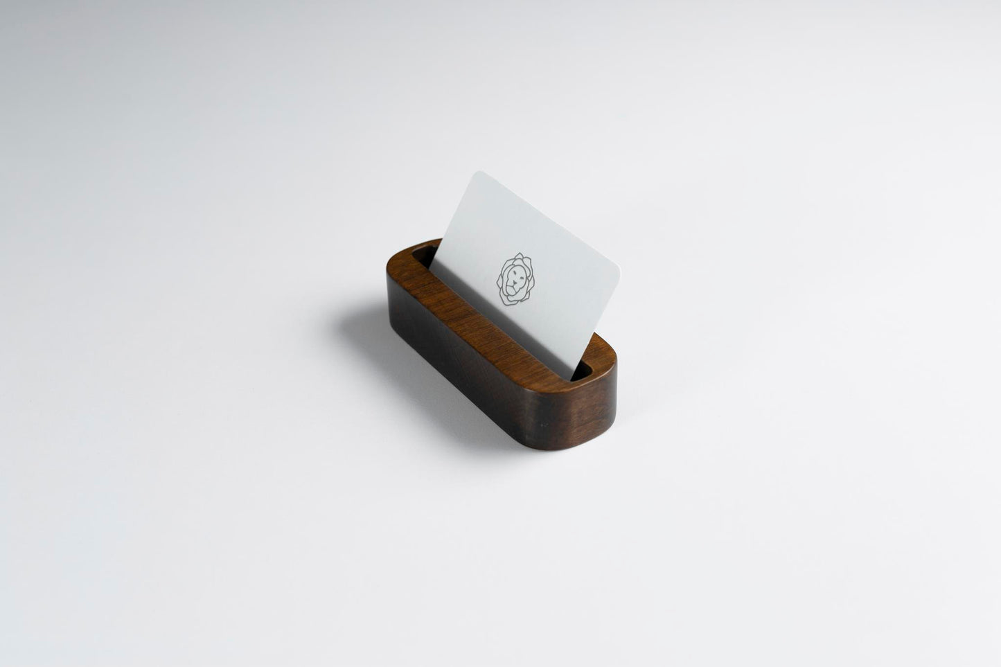 Walnut Stained Beechwood Desk Organizer Set