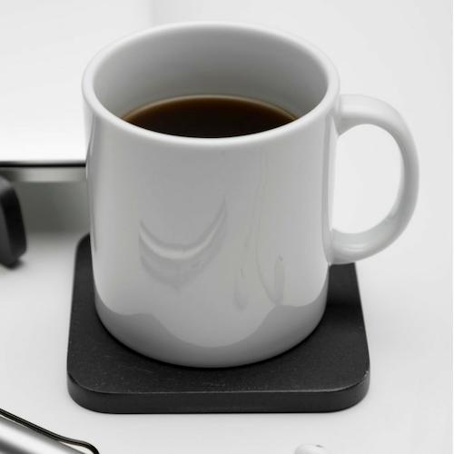 Iulia Black Wood Coaster With Cork Rubber Bottom Set Black Coasters Standard Iulia