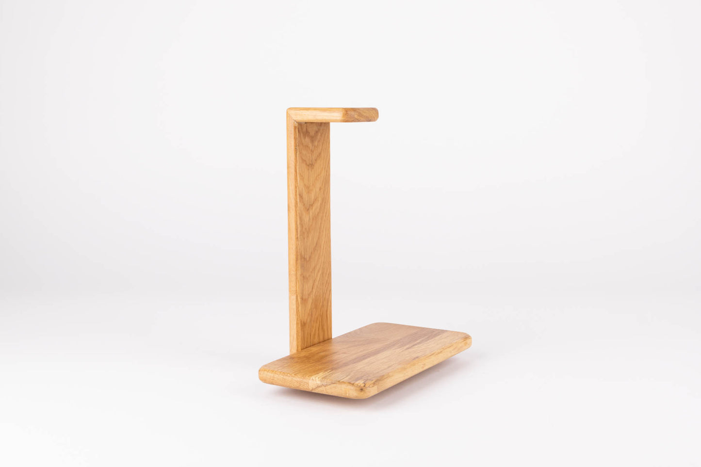 Oak Wood Headphone Stand with Phone Tray