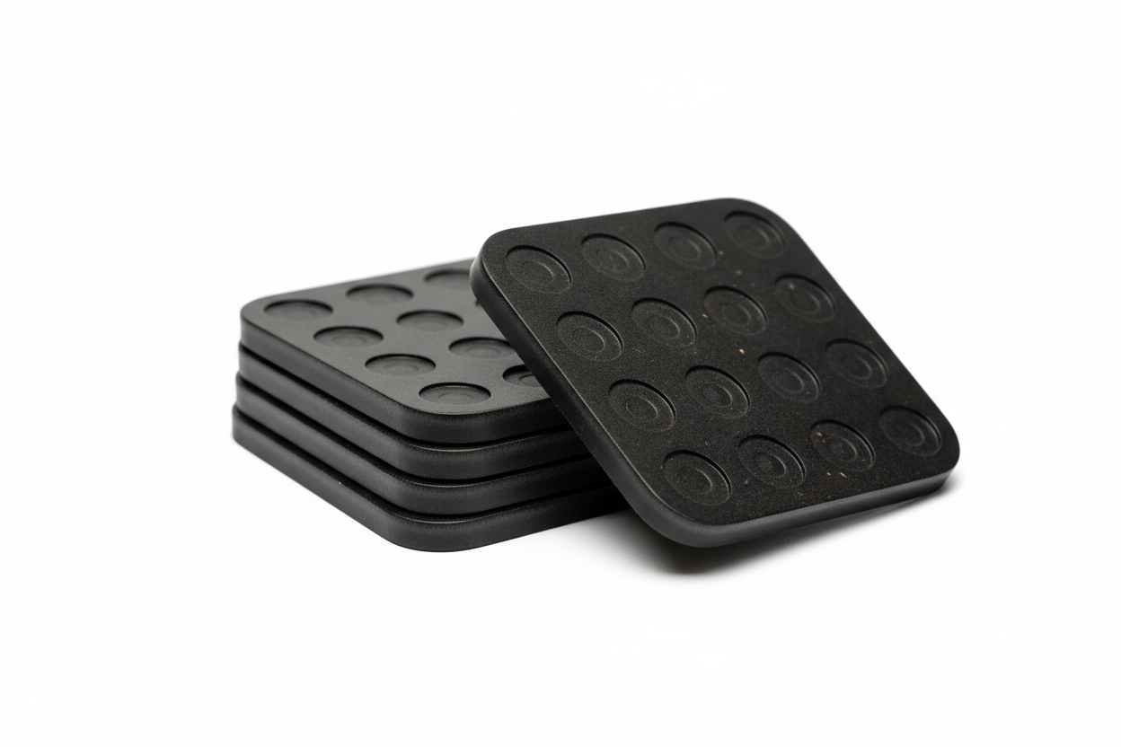 Black Wood Circles Coaster