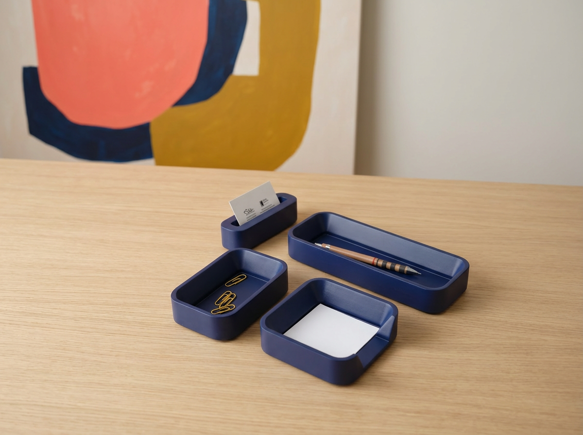 Night Blue Desk Organizer Set