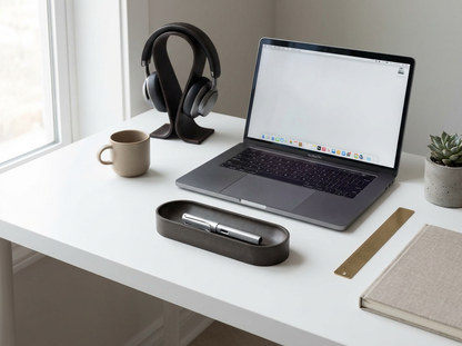 Gray Large Oval Pen Tray