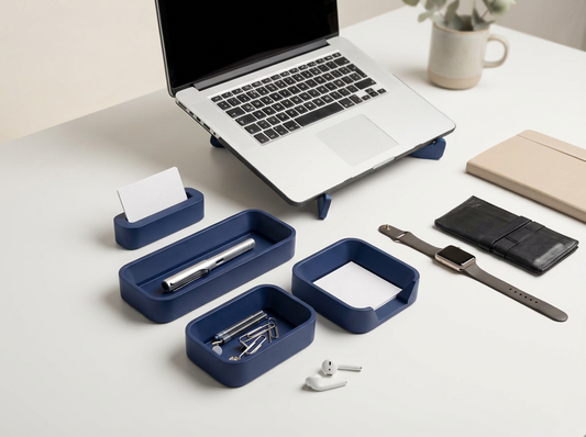 Night Blue Desk Organizer Set