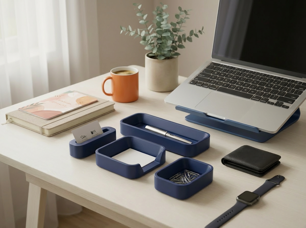 Night Blue Desk Organizer Set