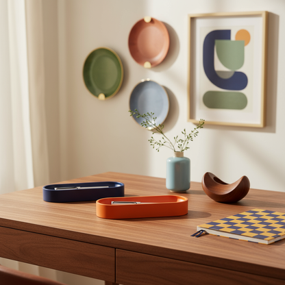 Orange Desk Organizer