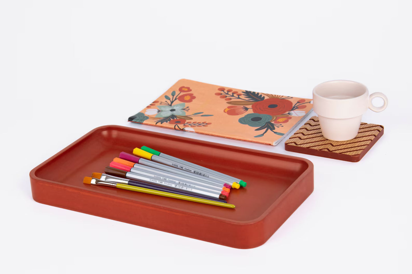 Orange Catchall, Nightstand Organizer