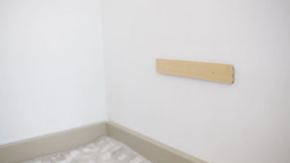 Scandinavian Oak Floating Bedside Table with One Drawer, Wall Mounted Nighstand with Wooden Handle