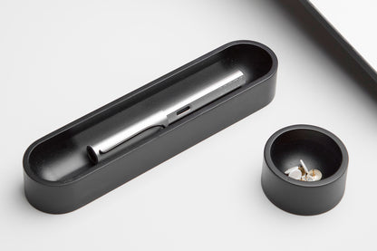 Black Oval Pen Tray