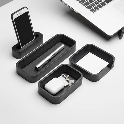 Black Desk Organizer Set
