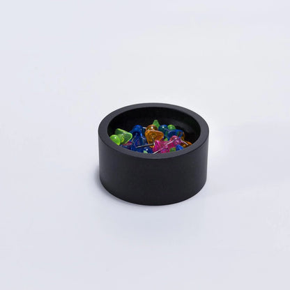 Black Round Paper Clip Holder