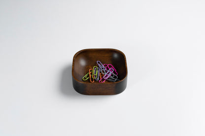 Walnut Stained Beechwood Desk Organizer Set