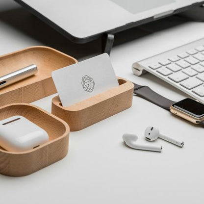 Iulia Beechwood Business Card Holder Beechwood Business Card Holder Desk Organizers Iulia