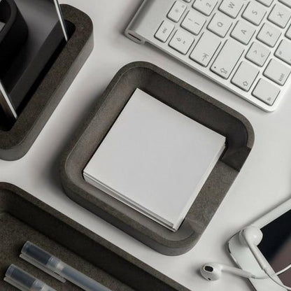 Iulia Grey Memo Holder Desk Organizers Grey Memo Holder Modern Desk Organiser Office Desk Accessories Iulia