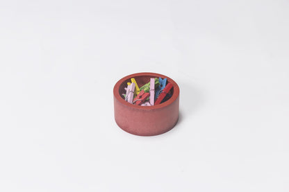 Iulia Red Oval Desk Organizer Set Clear Desk Organiser Desk Organizers Minimalist Desk Organizer Office Desk Accessories Red Iulia