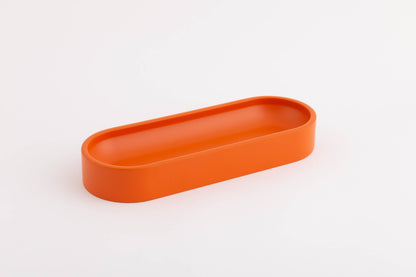 Orange Large Oval Pen Tray