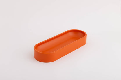 Orange Large Oval Pen Tray