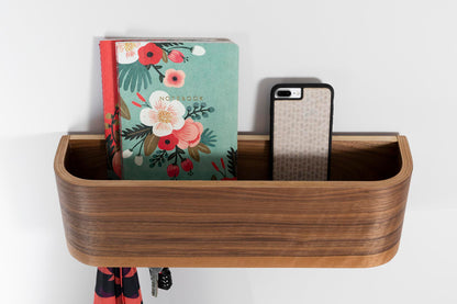 Walnut Entryway Organizer