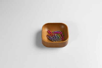 Oak Stained Beechwood Paper Clip Holder