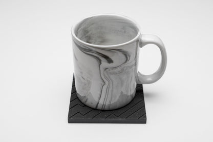 Iulia Black Zigzag Wood Coaster Set Black Coasters Zigzag Iulia