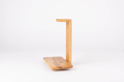 Oak Wood Headphone Stand with Phone Tray