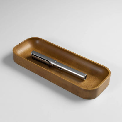 Oak Stained Beechwood Pen Tray